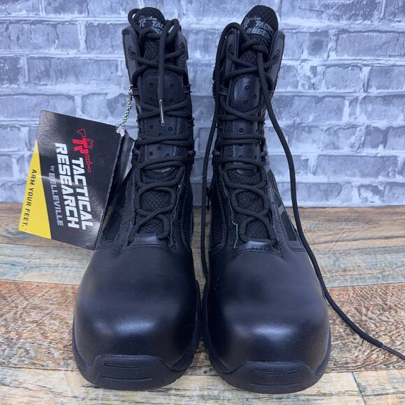 Belleville Tactical Research Leather Waterproof Zip Composite Toe Boot Size 11 R - Picture 4 of 8